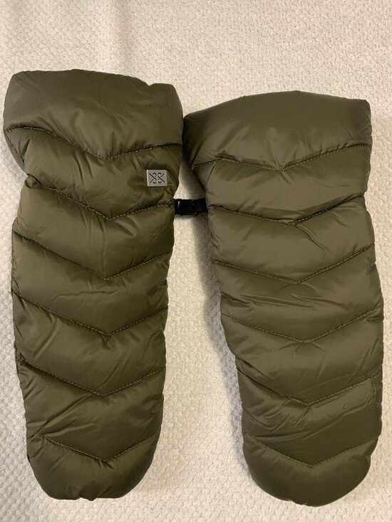 Soia & Kyo Accessories - SOIA & KYO Julia Quilted Down Puffer Gloves Sage Olive Green Down Mitten Small
